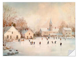 Autocolante decorativo Christmas Ice Skating - TAlex