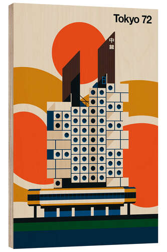 Wood print Tokyo 72