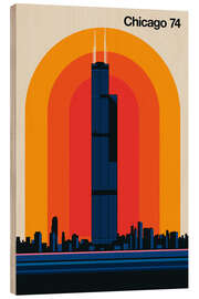 Wood print Chicago 74 - Bo Lundberg