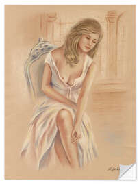 Sticker mural Woman in a white dress - Marita Zacharias