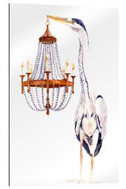 Cuadro de plexi-alu Great Blue Heron With Elegant Chandelier