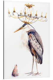 Aluminiumsbilde Heron with Frog and Chandelier - Tetiana Savchenko