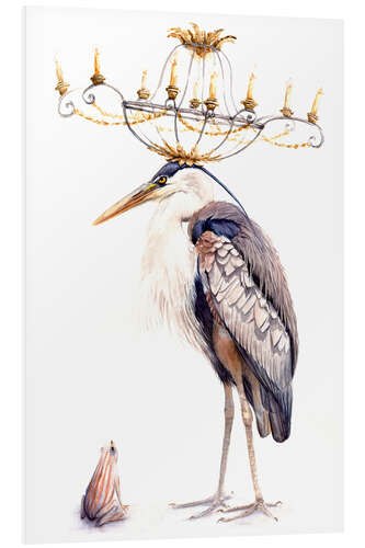 Cuadro de PVC Heron with Frog and Chandelier
