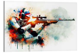 Alubild Athlet beim Sportschießen