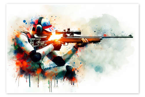 Plakat Athlete during sport shooting