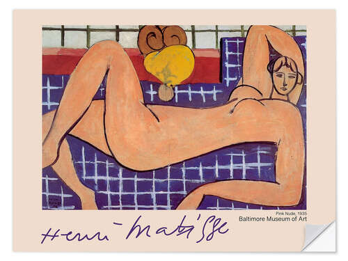 Muursticker Pink Nude, 1935