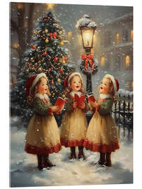 Acrylic print Victorian Girls Singing Christmas Carols II