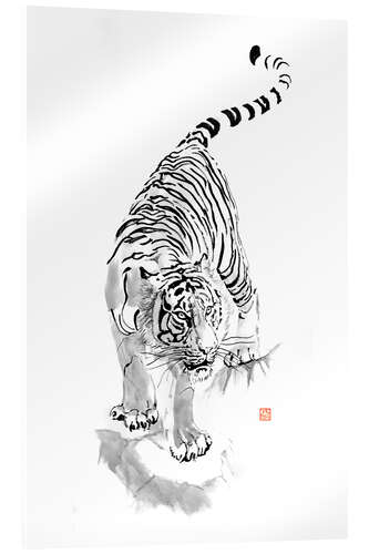 Obraz na szkle akrylowym Tiger Kakemono