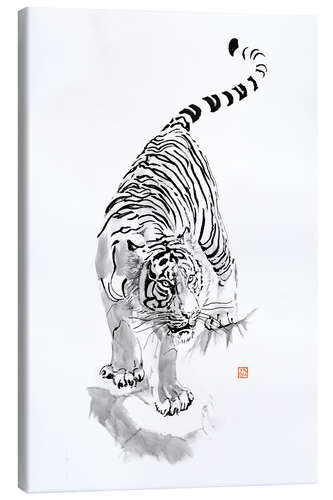 Lærredsbillede Tiger Kakemono