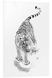 Hartschaumbild Tiger Kakemono