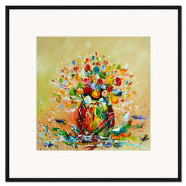 Kunsttryk i ramme Colourful Flowers