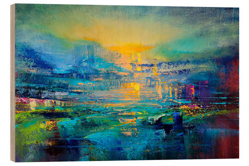 Hout print A New Day - Sunrise
