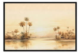 Gerahmter Kunstdruck Tropischer Sonnenuntergang