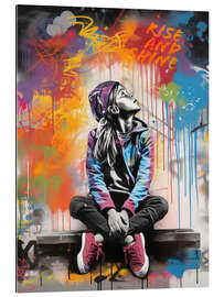 Gallery print Rise and Shine - Banksy style street art