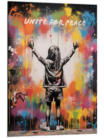 Magnettafel Unite for Peace - Banksy Style Street Art