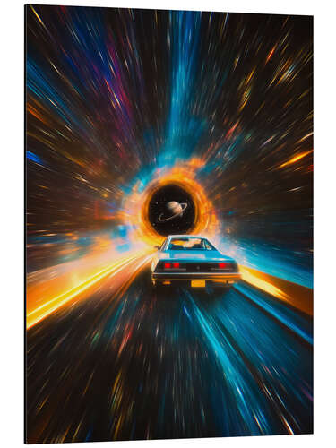 Tableau en aluminium Dazzling Space Race
