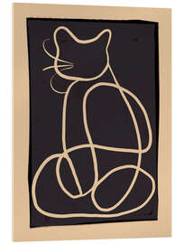Tableau en verre acrylique Abstract Line Art Cat I - ThingDesign
