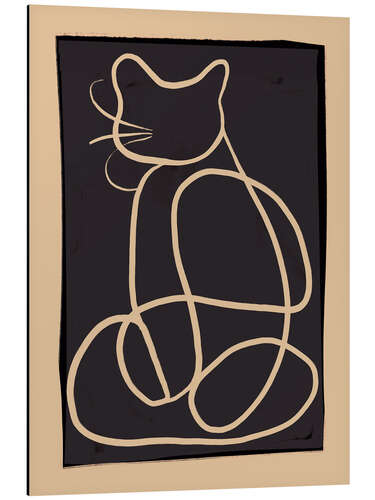 Cuadro de aluminio Abstract Line Art Cat I