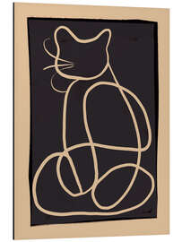 Cuadro de aluminio Abstract Line Art Cat I - ThingDesign