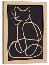 Canvas print Abstract Line Art Cat I - ThingDesign