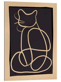 Gallery Print Abstract Line Art Cat I