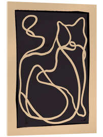 Tableau en verre acrylique Abstract Line Art Cat II - ThingDesign