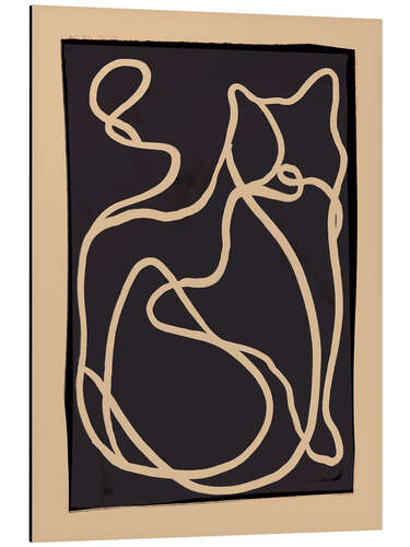 Cuadro de aluminio Abstract Line Art Cat II