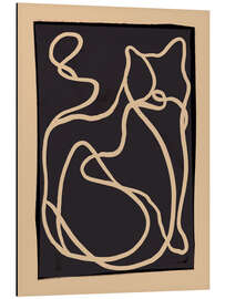 Cuadro de aluminio Abstract Line Art Cat II