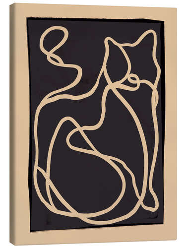 Canvas print Abstract Line Art Cat II