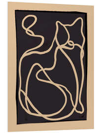 Hartschaumbild Abstract Line Art Cat II