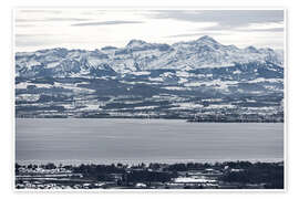 Wall print Lake Constance with the Swiss Alps and the Säntis - Jan Schuler