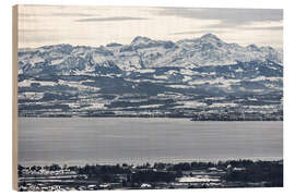 Trätavla Lake Constance with the Swiss Alps and the Säntis - Jan Schuler