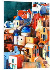 Stampa su plexi-alluminio Santorini view