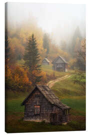 Canvas print Huts in Slovenia - Martin Podt