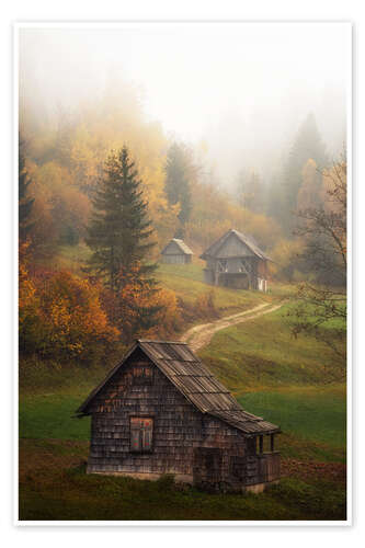 Poster Huts in Slovenia