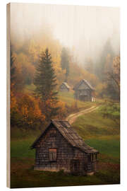 Holzbild Hütten in Slowenien - Martin Podt