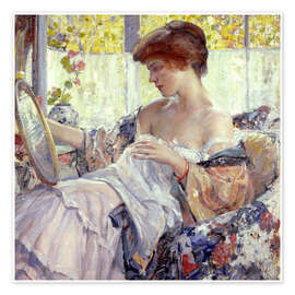 Wall print The oval mirror - Richard Emil Miller