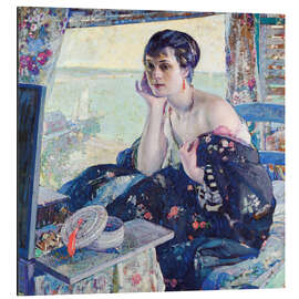 Alubild Dame am Fenster - Richard Emil Miller