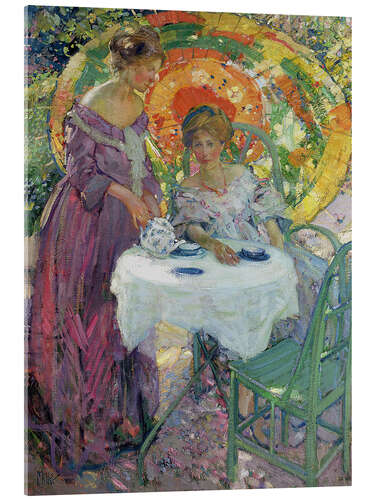 Acrylglasbild Tee am Nachmittag, 1910