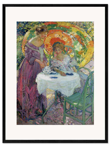 Impression artistique encadrée Afternoon Tea, 1910