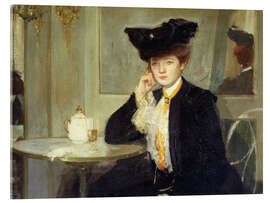 Acrylglasbild Café Society - Richard Emil Miller