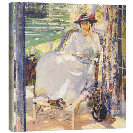 Leinwandbild In der Sonne sitzend - Richard Emil Miller