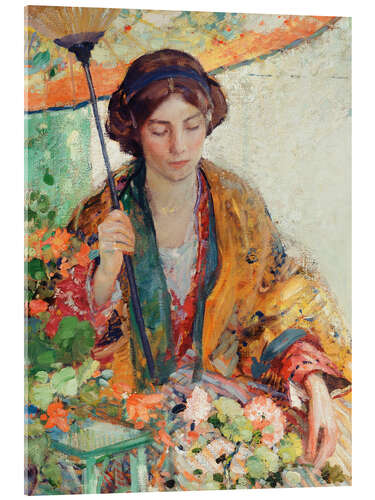 Obraz na szkle akrylowym Woman with Parasol