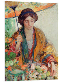 Hartschaumbild Frau mit Sonnenschirm