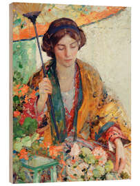 Wood print Woman with Parasol