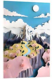 Acrylglasbild Assemblage Pastel Valley - 83 Oranges