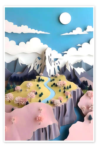 Poster Assemblage Pastel Valley