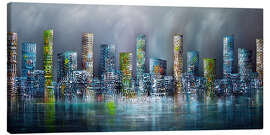 Tableau sur toile Skyline City - Theheartofart Gena
