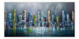 Wandbild Skyline City - Theheartofart Gena