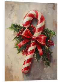 Hartschaumbild Zuckerstange mit Schleife